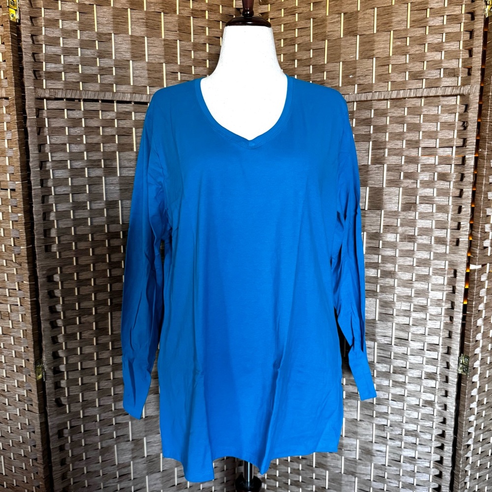 1 set of 2 Just My Size long sleeve 100% cotton tees 2X - Picture 5 of 9